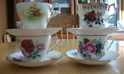 Large number of china cups & saucers - "Royal Imperial, Royal Vale, Royal Windsor, Queen Anne, Delphine, Paragon, Grosvenor, Royal Winton, & Colclough". (No Royal Albert) - $10 per cup & saucer set - Phone: (306) 664-1929 or if no answer, leave message