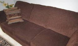 Chocolate brown couch for sale. Mint condition - very LIMITED use. Bought 1 year ago. Paid $850 plus tax asking only $450. Pick up only (located in Thorburn).
