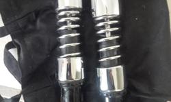 Pair 12.5" chrome Harley rear shocks in excellent condition
This is an unbelievable value as they were $260 new.