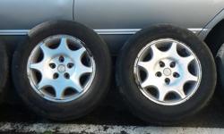 4 Chrysler 300 Rims & tires.
225 60r 16
From 2002 Model.
3 Tires Can Be used as spares.
$50.00 Each or $160.00 for 4.
Good Clean condition.
I think these will fit other models as well, but I am not absolutely Sure.
Located in Nanaimo.
Will deliver to