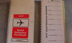2 B747 Quick Reference Checklists in very good condition. $50 each.
Consider trade for aviation memorabilia
Boeing 747 b-747 aviation airplane aircraft flight sim simulator airliner