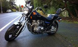 I have for sale, a beautiful 1984 Kawasaki 1100cc LTD. Old School charm with tons of horsepower and good looks. This bike qualifies for collector plates for cheaper insurance. It has recently had the carbs removed to clean and synch them. New oil and