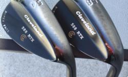 Cleveland 588 Rotex 54Â° and 58Â° Wedges. Men's Right Hand. Gunmetal black finish. I have owned these wedges for two seasons. They are still in great shape, with little wear and grooves that still grab and hold a ball. Both the 54Â° and 58Â° wedges have 8Â° of
