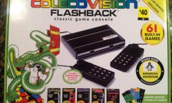 Colevision Flashback Classic Game Console
Package includes:
Coleco Classic.Game Console
authentically designed wired controllers
overlays to enhance gameplays
61 Classic Games Built-in
AC power adapter & Instruction manual
Never used, mint condition