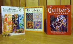 "Borders, The Basics and Beyond" hardcover spiral 128 pages
"Lots of scraps, It's Time to Quilt" Softcover 176 pages
"The Quilter's Handbook" Hardcover 176 pages
Moving and trying to downsize. Books are in new condition.