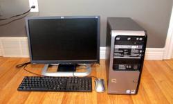 Compaq Presario SR5718F tower features dual core E2220 CPU (2.4GHZ), 3GB ram, 250GB hard drive, DVD DL with light scribe, intel 3100 graphics, Windows Vista. 20 inch monitor, keyboard and mouse. $200.00
Not interested in trades. Serious inquiries only.
