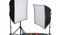 A great opportunity to set yourself up as a professional photographer with everything you need for your own studio.
Two SBL2436 500 Watt Photoflood 24"x 36" Softbox Lights
One SBL1024 250 Watt Photoflood 10"x 24" Softbox Light
(2) 75-watt & (1) 26-watt
