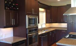 28 linear feet of Semi- Custom Cherry wood cabinets by Harbour City Kitchens
Includes Granite countertops, Frigidaire Stainless Steel Professional Series Appliances
Not included sink faucet and hood/vent fan
In addition a matching corner entertainment