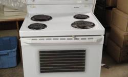 Good condition, a few scrapes, convection oven, self cleaning, white.  Upgrading appliances