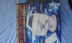 12 volt Flood Light,  has cordless remote, suction cup on the bottom to hold it to the boat. 
 
Asking $25.00