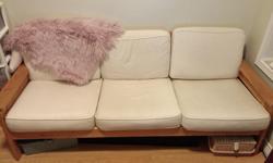 Pine frame couch. Sturdy piece of furniture, requires a bit of cleaning. Cushions covers can be removed for laundering.
$60
Needs to be gone by Saturday
