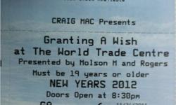 New Years 2012
Granting a Wish at the WTCC
featuring:
Skratch Bastid
Alert the Medic
Jay Andrews performing STICKS
Band Before Time
Matty Boh
Bobby Cooper
DJ Rewind
...and special guests
Date
Saturday December 31, 2011
Doors open at 8:30pm
Location
World