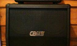 Crate GX-1200H half stack guitar amp. w/ 4x12 speaker cabinet. 
Amp head is 100W solid state. 
Two channel (clean/distortion).
Built-in reverb.
 
This amp is very well built.  I've had it for years and have never had an issue with it.