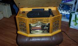 Curtis - Nostalgic Turntable/CD/Am-Fm, radio ... 18.7x12x10 inches.
phone 250-754-5869 and ask for Jeannette.