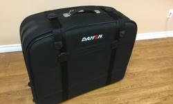 Hard luggage bag for Dahon folding bike, on wheels. Excellent condition