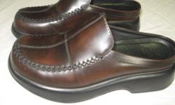 Worn once but don't work for me, brown leather Dansko slip on shoes. Size 39 or US8. New they sell for $150. but I'll take $35....my loss your gain.
