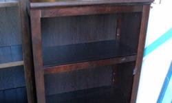 Dark Brown Wood Book Case - Item#5307
Width  Depth  Height 
28 13.5 48 (in.) 71.12 34.29 121.92 (cm)
Item#:5307
***********************
You can check if items have been sold or still available by inputting
the item number into our website search feature.