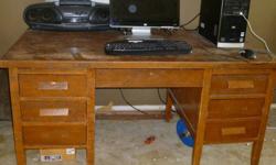 Renovating must sell - Old wooden office desk - lots of character, needs some love 60.00 o.b.o
5ft. by 3ft.