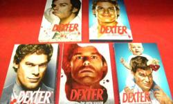 Dexter TV series seasons 1 to 5 on DVD, item #138170-26. Price of $39 includes all taxes. PLEASE REFER TO INVENTORY #138170-26 WHEN INQUIRING because it's a special online price**. We also have more items for sale at The Bay Street Broker located on the
