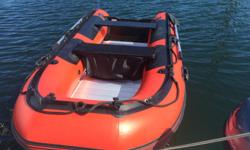 Selling Dingy with Engine
Dinghy Stryker Ranger LX 320 (10' 5") Used only this summer. Comes with wheels and all accessory's.
No damages, perfect condition and its a great Dinghy!!!! hard floor very stable.
Engine, is a 1990 Johnson 8HP 2 stroke with a