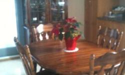Pine dinning table 4 chairs 2 leafs and china cabinet
Call mike 403-849-1866
This ad was posted with the Kijiji Classifieds app.