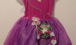 PRILLA Fairy Sparkling Dress (Disney). Pink and Purple with attached wings, separate coordinating halo and sequin trim.
Ages 3+.
Size labelled 4 - 6X
Measures: chest 24 in, length 22 in.
Original packaging. Smoke and pet free.
Cross posted. First come.