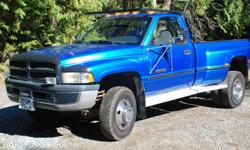 Make
Dodge
Model
Ram 3500
Colour
Blue
Trans
Manual
kms
198263
1999 Dodge 3500 4 x 4, 5.9 Diesel, 24 valve, Reg. cab, baby dual,
5 spd, std. Exhaust brake , 8 ft box. Pwr drivers seat, pwr
windows. Tow pkg. Call for more details. Will consider offers.