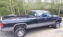 Make
Dodge
Colour
Black
Trans
Manual
kms
480000
Dodge Cummins turbo diesel
480,000 Has tow package, manual Transmission, 4x4. Power windows, AC, 6 disc cd player. Runs great. Engine Soild Could use some tires and break pads
Make me an offer