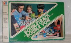 DOUBLETRACK BOARD GAME DOUBLE TRACK MILTON BRADLEY 1981
Who's Really Ahead in this Game of Shortcuts & Surprises?
Milton Bradley, 1981
3 - 4 Players, Ages 8+
 
The Game is Complete and in Excellent Condition.
I am asking $20 or best offer.
 
Cash and