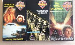 This is for 3 very Rare VHS Dr Who tapes.
Terror of Zygon's
Robots of Death
The Twin Dilemma
$7 each or all three for $15.
They are in great condition and would make a great gift to any Whovian
