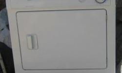 Dryer apartment size or suitable to stack on washer Kenmore good name in appliances (White) clean like new condition ready to plug in good working order.
Cheaper than a repairman looking at the problem you may have in your current dryer.
Click on sellers