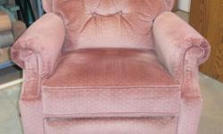 Dusty Rose Rocker Recliner for sale. Mint condition. Asking 150.00 or best offer