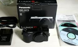 Selling a beautiful Panasonic Lumix GX7. A bit of a dark horse with very advanced technology, both for photography as well as videography - you just have to pick it up to realize that this camera is made to higher specifications than most. Excellent