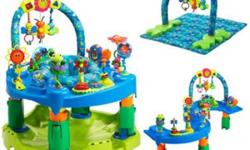 Evenflo ExerSaucer Triple Fun is designed for the first 2 years of your baby's life.
Pond-themed activity center suits three developmental stages
Grows from a newborn playmat to an ExerSaucer to a play center for walkers
11 age-appropriate toys, including
