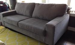 This is a grey fabric couch purchased 6 months ago from The Bricks Designed2B Dax collection for $850. Selling as we moved and furniture does not fit into new house.
It measures 84 inches long, 37 inches deep and 36 inches tall. Can be viewed night only