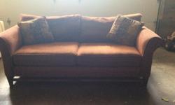Nice burnt orange/brown fabric 3 seater in good condition, purchased from Sagers.
Phone Marty or Patrice 250 384 6579 home
Cell 778 922 6579