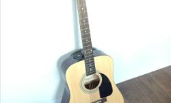 Lightly used acoustic guitar.
Includes bag, strap, tuner and picks.