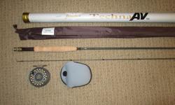 FENWICK TECHNA 906 ROD WITH REEL AND LINE
Rod: 9 foot #6 weight 3 5/8 oz (paid $400) comes with hard case
Reel: Lamson DCA 2 series (paid $130)
Floating line #6 approx $70 new. Still in box, never used.
Combination price $350.00
NEW PRICE (as of April