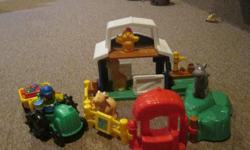 This zoo is in great condition and has barely ever been used. The toy set is great for kids that are ready to go and play. This set allows them to set up the zoo the way they want it to be set up and them play with their creation. This set includes: a