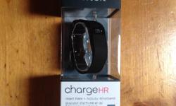 Fitbit Charge HR brand new in box and never opened.
It's black and size large. Fits most wrist sizes. Received as gift and have shipping slip and details to verify. Already have one.
Sell for a minimum of $199 new plus taxes and shipping.