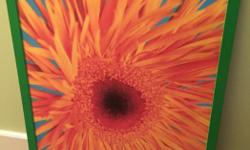 Large picture of a bright beautiful flower ! Good for little girls room. 10 OBO
