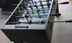 30"x54" Foosball Table in great condition. We have upgraded the metal roads ($140 for parts) so they are very strong and will never band. Enjoy your games with this sturdy table! Table has been always kept inside. We have just moved it out to the carport