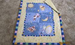 FOR SALE NEW "nursery rhyme " QUILT , PRICE $40.00
I AM ALSO TAKING ORDERS FOR THIS QUILT .
This was made of 100% cotton in a smoke free/pet free home.
I live in Central Nl but will gladly ship if you are willing to pay the postage.
SEE MY OTHER LISTINGS