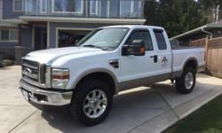 Make
Ford
Model
F-350 Super Duty
Colour
White
Trans
Automatic
FORD F350 LARIAT SUPER DUTY 6.4L DIESEL
Local/no accidents/2 owner truck
Excellent shape and meticulously maintained
Every option and upgrade on this truck
Rare extended cab 142" WB
Non smoking