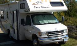 Very clean and ready to go south. Two queen size beds and another for the kids.With fridge freezer,stove,oven.furnace,air conditioner stand up shower, holding tank etc etc etc. This RV has all you need to go north or south. Tires are almost new cruise