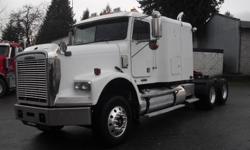 Make
Freightliner
Colour
White
2006 FREIGHTLINER FLD120SD HEAVY-HAUL TRACTOR, 48" FLAT-TOP SLEEPER, DETROIT ENGINE; SERIES 60, 18 SPD TRANSMISSION; 470HP HORSEPOWER, 14,000 / 46,000 AXLE(S), 46,000 AIRLINER SUSPENSION; 229" WHEELBASE, WHITE IN COLOR,
