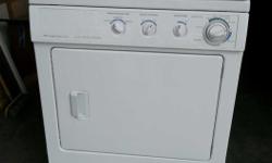 good condition dryer,27" deep-27" wide-36" high , 6yrs old