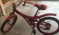 14" Pink bike in good condition just out grown