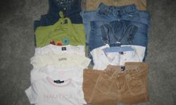 Great Condition girls clothes.
Brands Include:
Old Navy
GAP
Nautica
Tommy Hilfiger
11 - Shirts
12 - Pants
7 - Shorts
2 - Sweaters
All clothes come from a smoke free and pet free home.