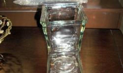 Glass Vase - Item#5437
Width  Depth  Height 
5 5 8.5 (in.) 12.7 12.7 21.59 (cm)
Item#:5437
***********************
You can check if items have been sold or still available by inputting
the item number into our website search feature.
********************
